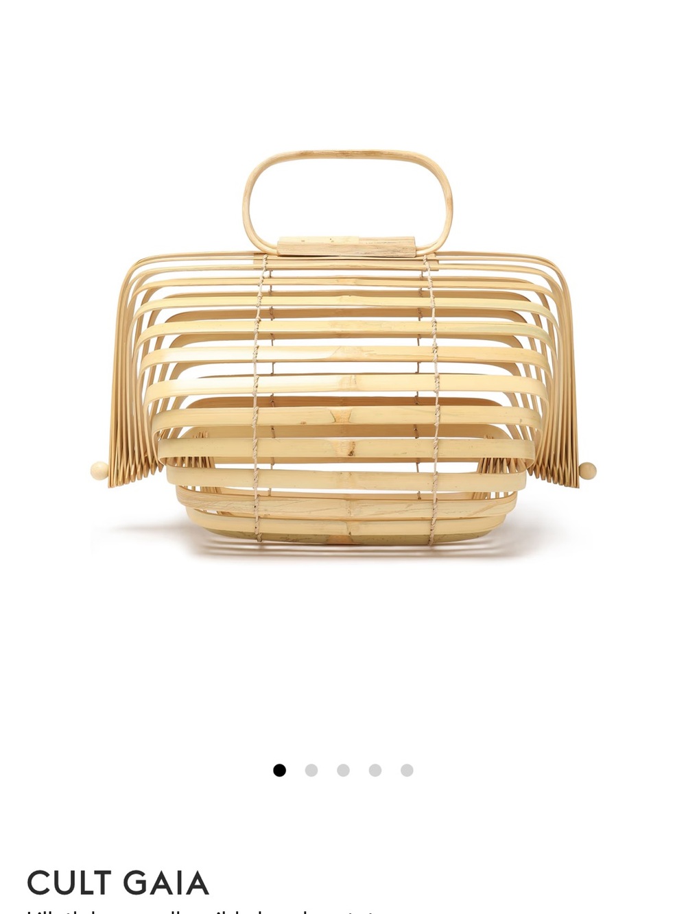 Cult Gaia Natural Bamboo Ark Bag - Light Bamboo